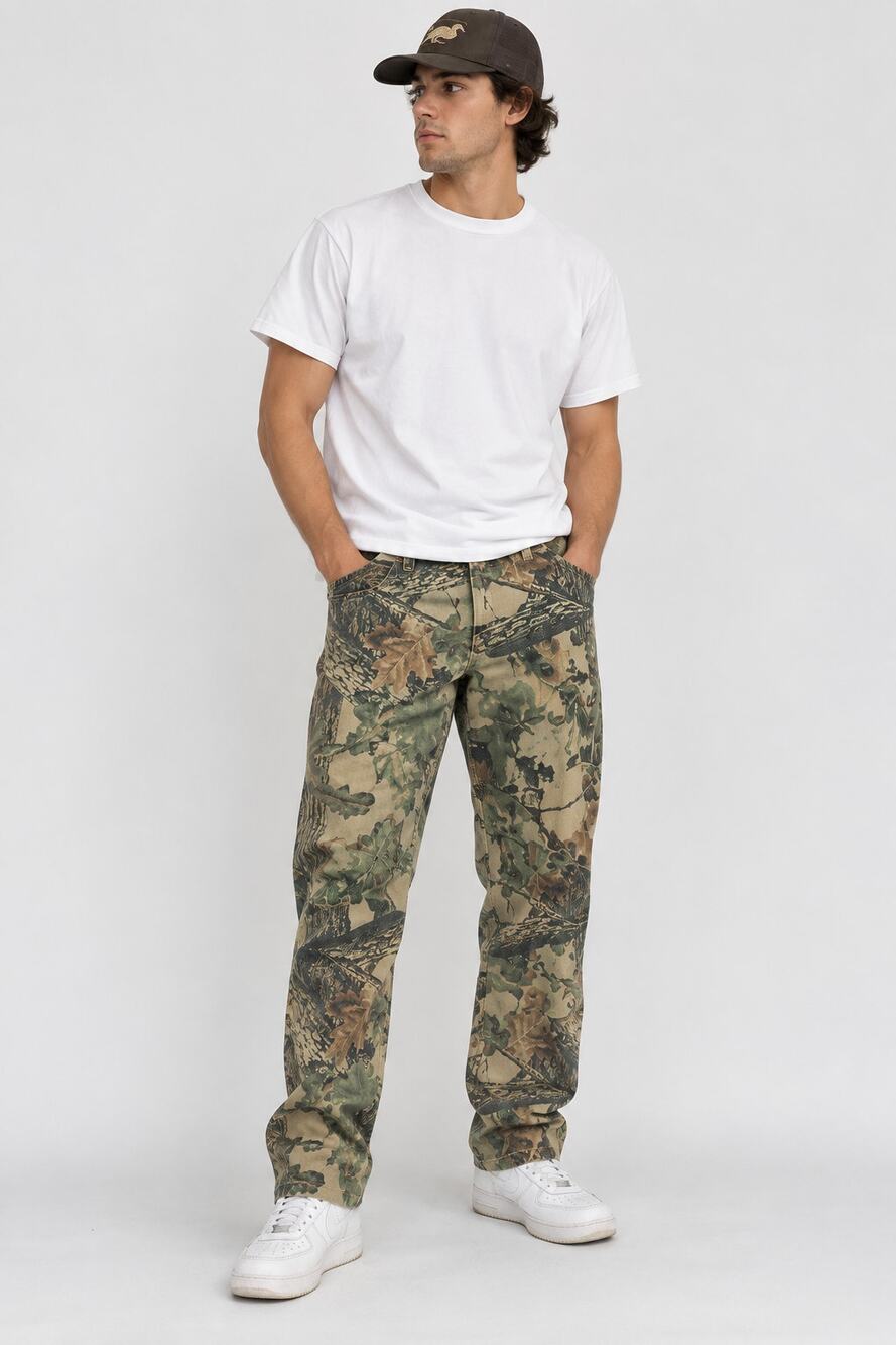 Duxbak Camo Pants Mens 41.5 Waist 30 Inseam Woodland Hunting Gorpcore Jeans